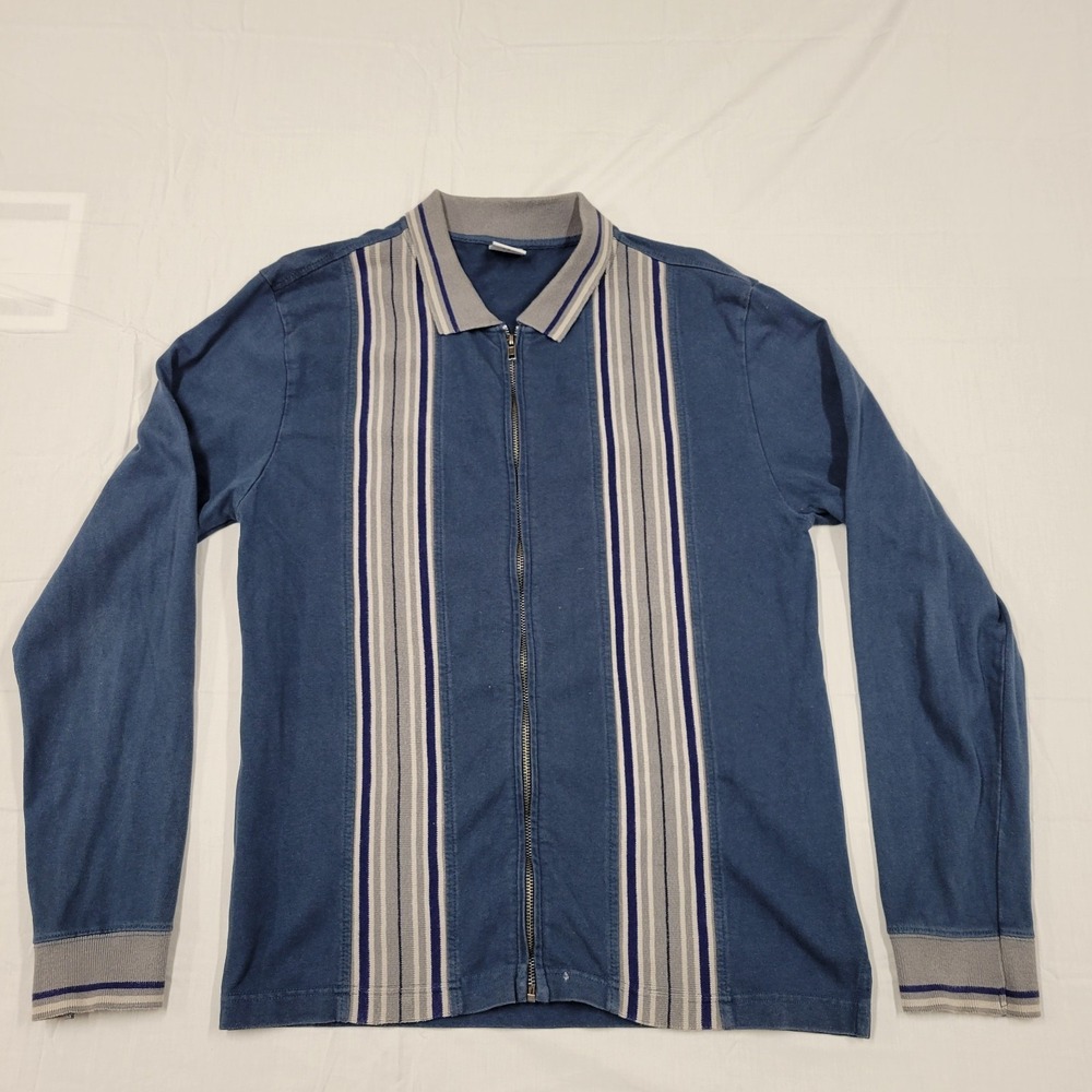 Urban Outfitters retro full-zip blue and gray cardigan size M